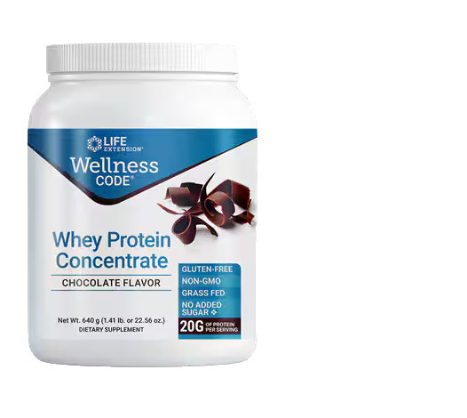 Life Extension Wellness Code® Whey Protein Concentrate (Chocolate) 640 grams