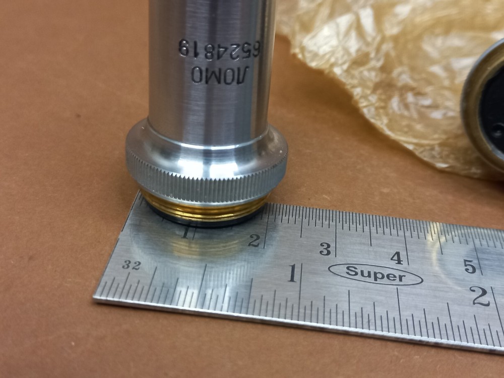 Soviet Vintage Microscope Lenses LOMO New!!! Set, USSR Microscope Accessories