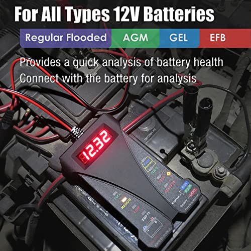 MP0514E 12V Digital Car Battery Tester Voltmeter and Charging System Analyzer