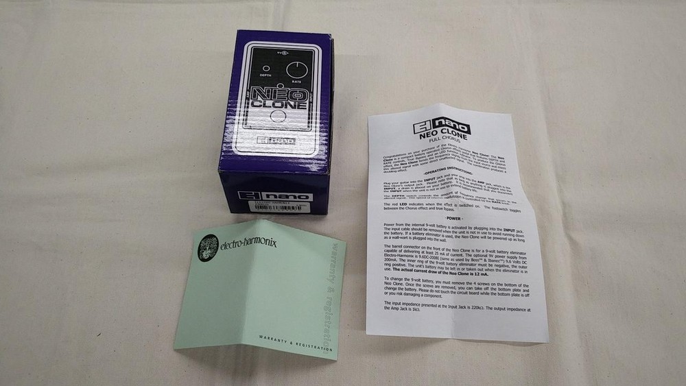 Electro-Harmonix Neo Clone Chorus Guitar Effects Pedal Used