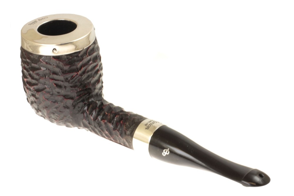 Peterson Hand Made "The House Pipe" Rusticated Silver Cap - Billiard