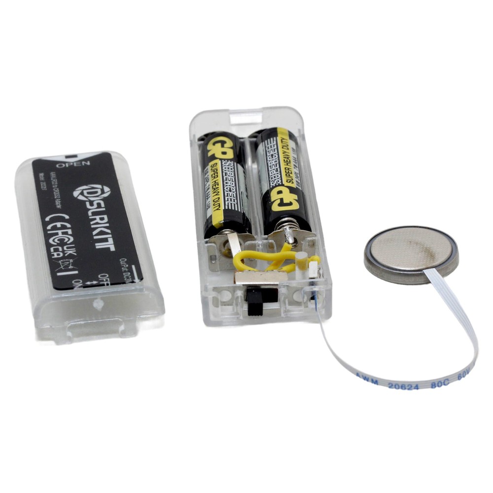 AAA/LR03 to CR2032 Dummy Battery Adapter Converter ON/OFF Switch Thin FFC Cable