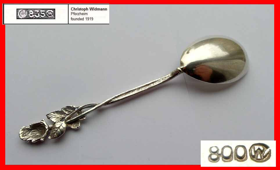 Rare Serving Spoon/ Cream Spoon/ Spoon, Ch. Widmann, 800 Silver E426