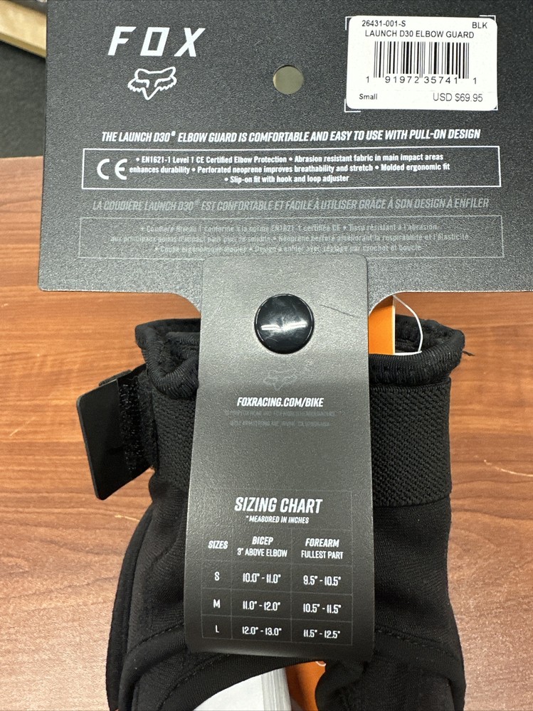 NEW Fox Racing Launch D30 Bicycle Elbow Guards SMALL