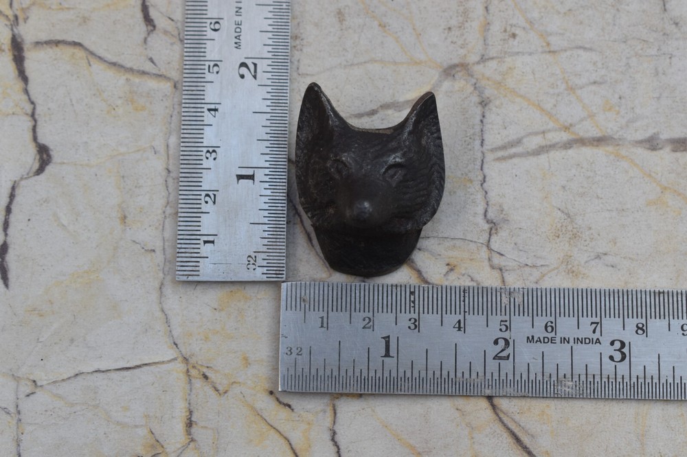 10pcs Vintage Cast Iron fox Shape Door Knobs Drawer Cabinet Handles Knobs Pulls