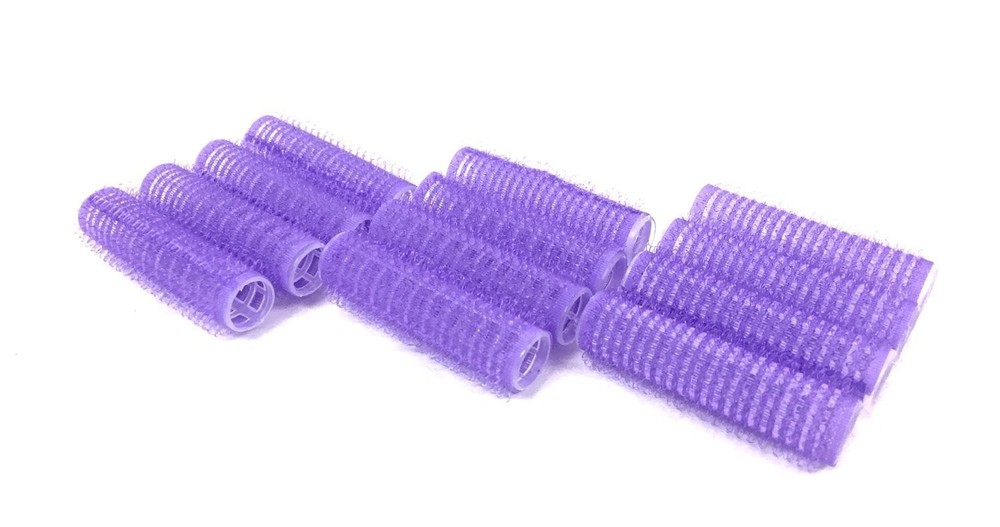 Mini Self Grip Hair Rollers 12 Pack Tiny Plastic 1.5cm Diameter Fast Drying