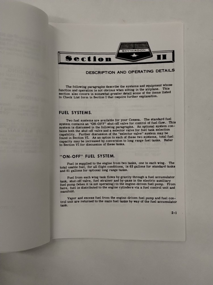 Cessna 1966 Model 185E Skywagon Owner's Manual-Copy