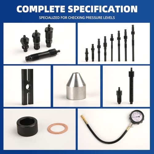 17pc Diesel Engine Compression Tester Kit - Diesel Compression Tester - Red