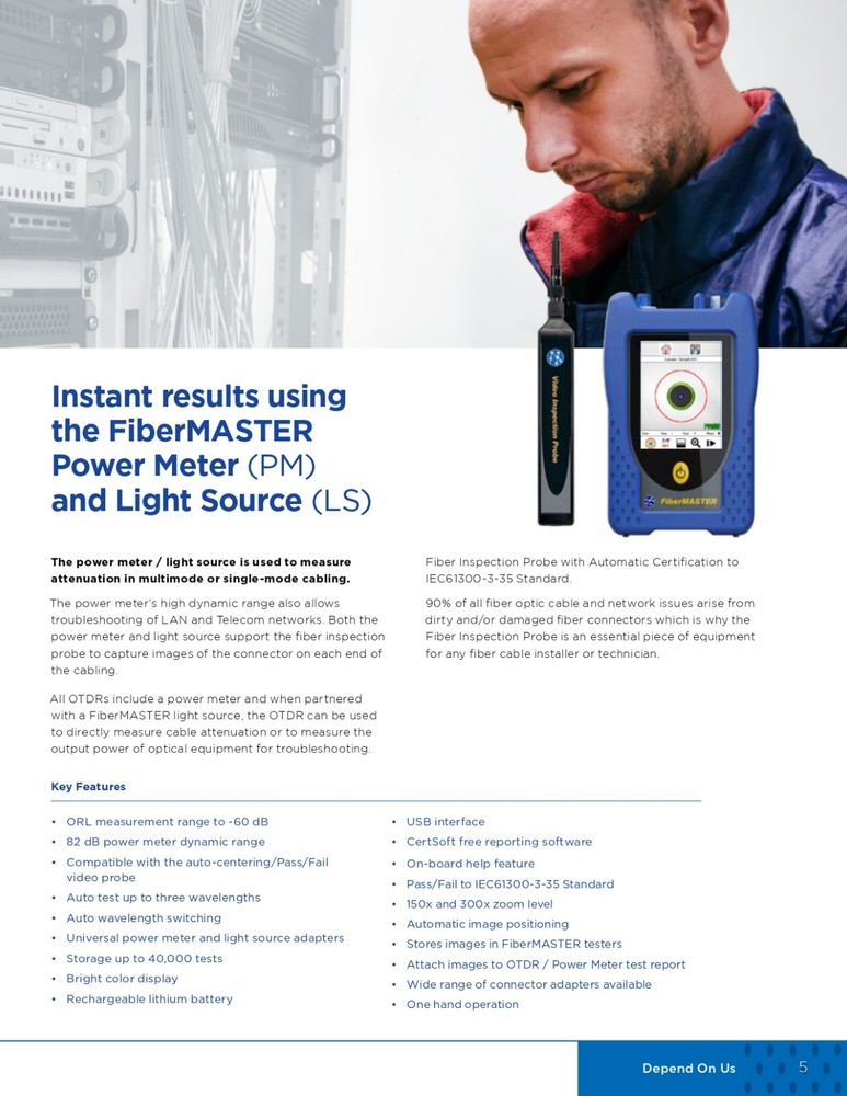 Trend Networks FiberMASTER Power Meter / Light Source R240-LSIV