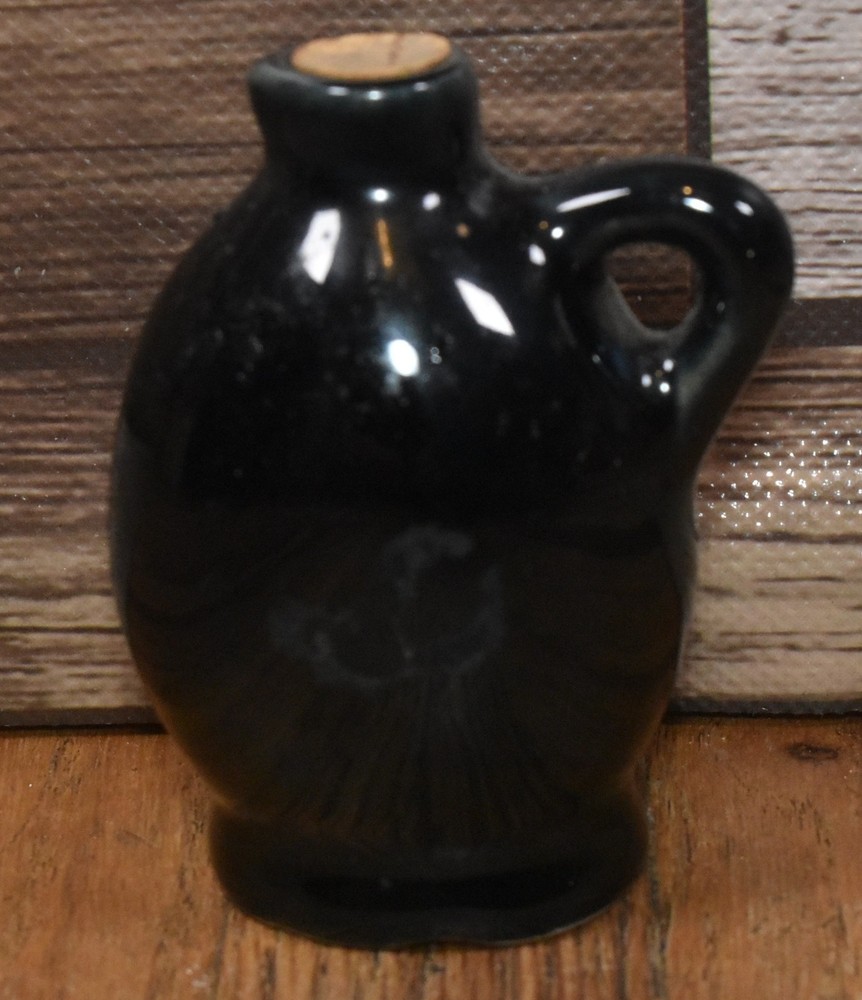 Vintage Mohawk Liqueur Solid Black Handled Mini Advertising Jug