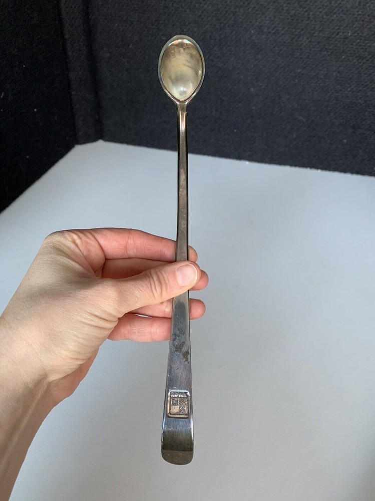 S&G ENGLAND CANDLE SNUFFER SILVER PLATED 10” (e20)