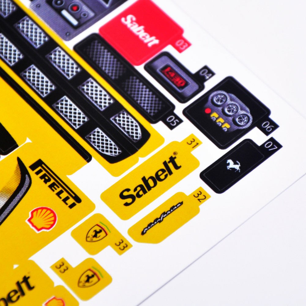 Replacement sticker for set 8143 Precut sticker (Yellow)