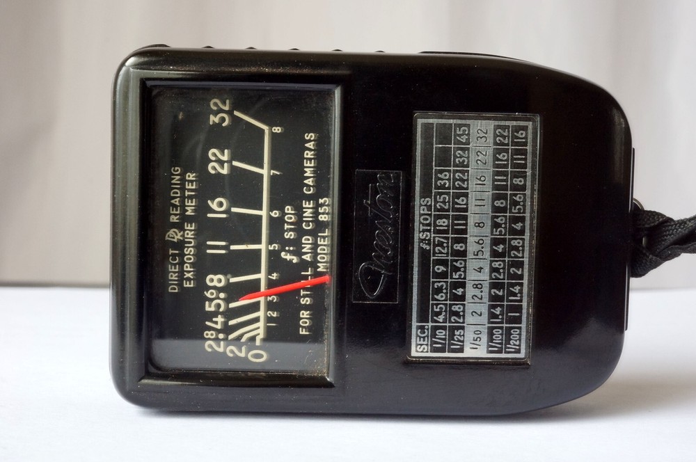 Weston Direct Reading Exposure Light Meter Model 853 w/ Original Case Working