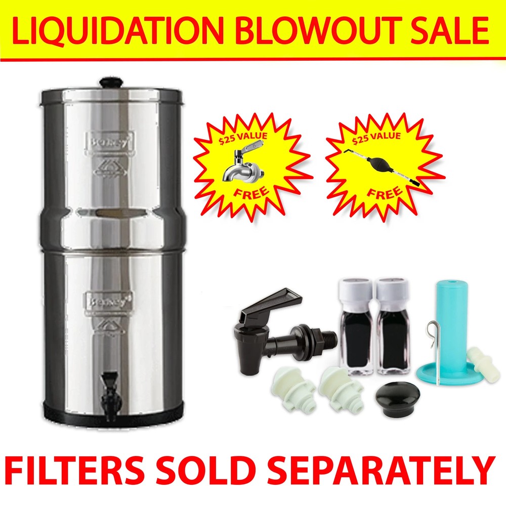 Travel Berkey 1.5 Gal Stainless Steel Housing Only w/ Spigot - No Filters