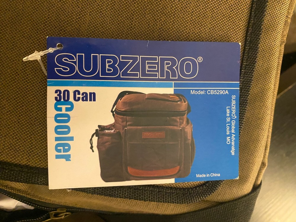 Subzero 30-Can Cooler, Model CB5290A, Olive Drab/Khaki, New With Tags (NWT)
