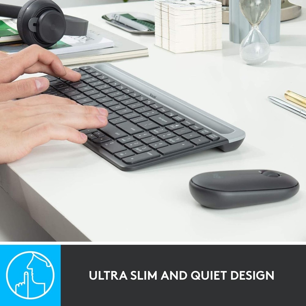 Logitech MK470 Slim Wireless Keyboard & Mouse Combo Black/Gray