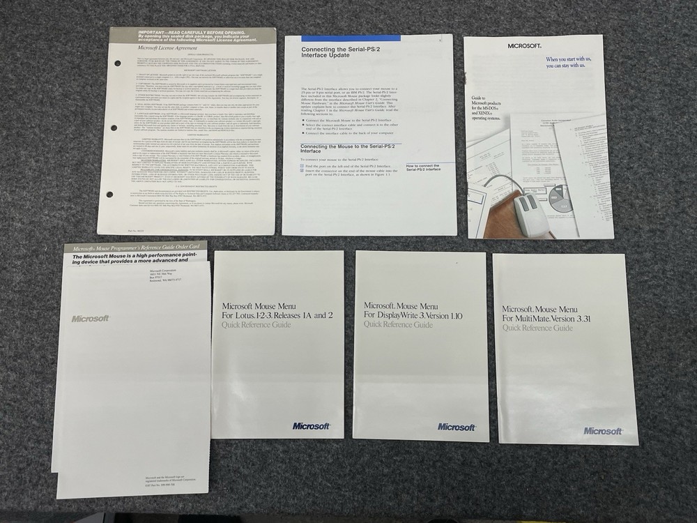 Vintage Microsoft Mouse Software Floppy Disks for DOS & OS/2 Systems