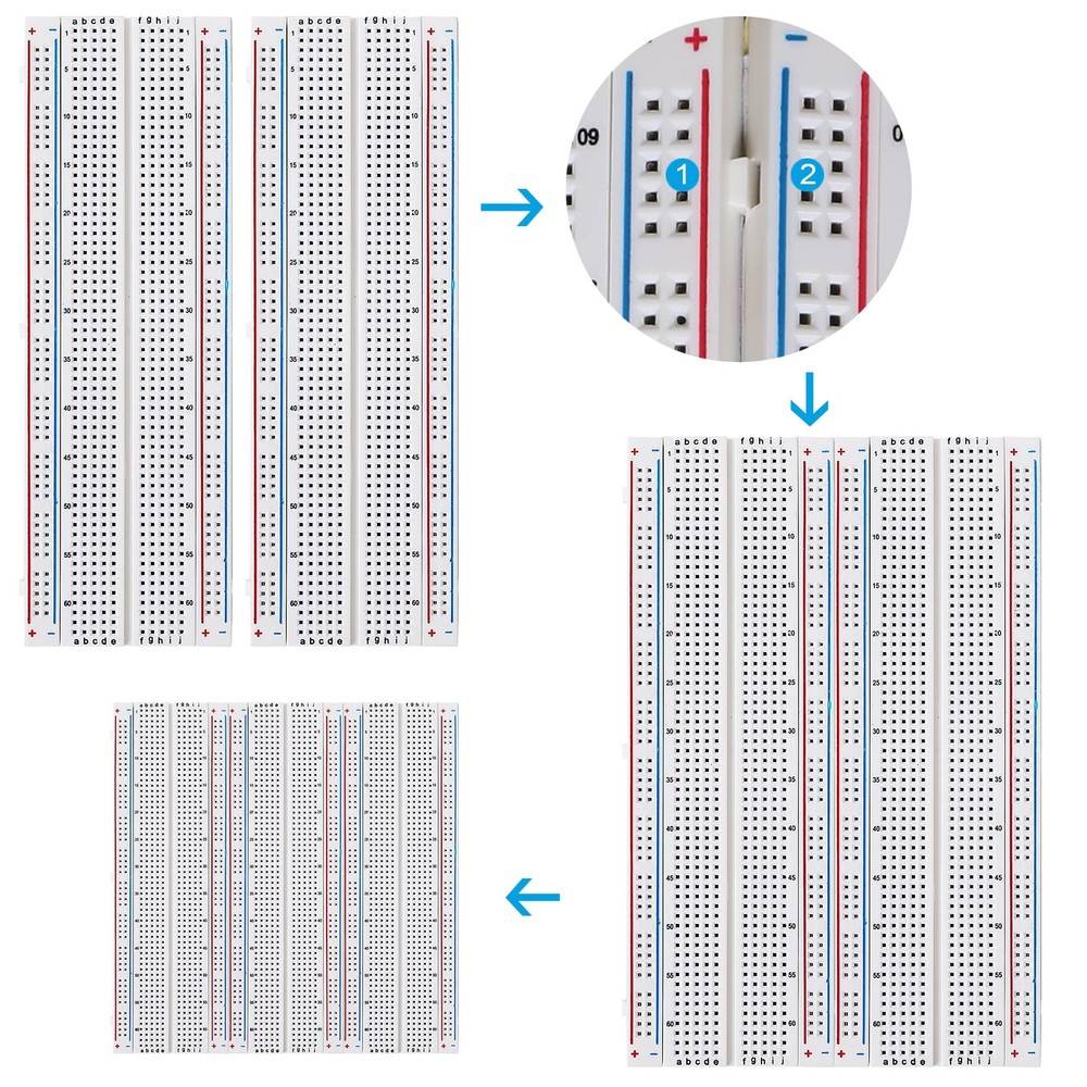 3 Set of Solderless Prototype Breadboard 830 tie Points Breadboard 3x830