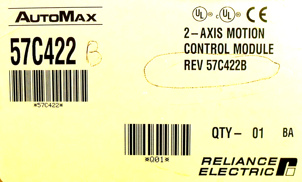 NIB Reliance Electric 57C422B AutoMax 2-Axis Servo Control Module with DCS