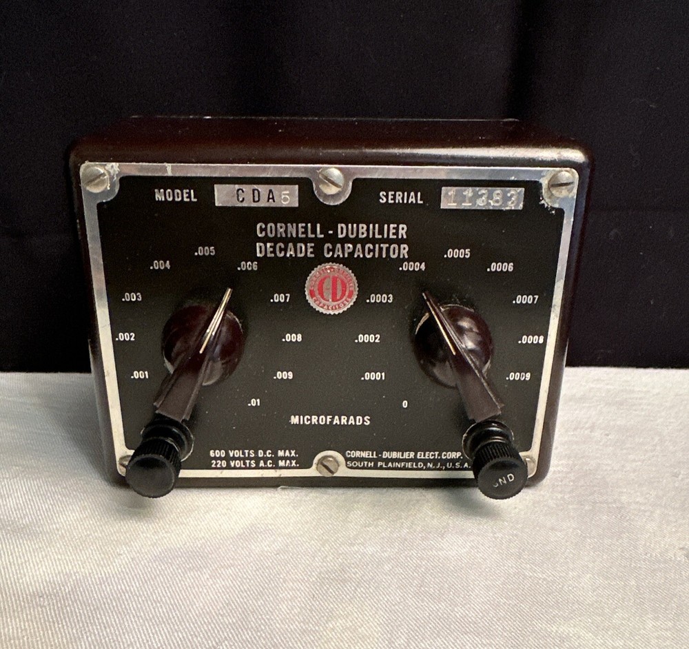Vintage Cornell-Dubilier Decade Capacitor Model CDA 5