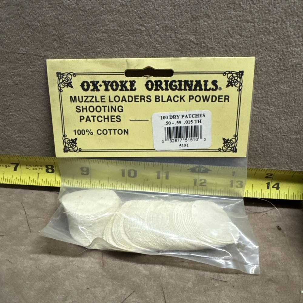 Muzzle Loader Black Powder Shooting Patches .50-.59 Cal .015 Th