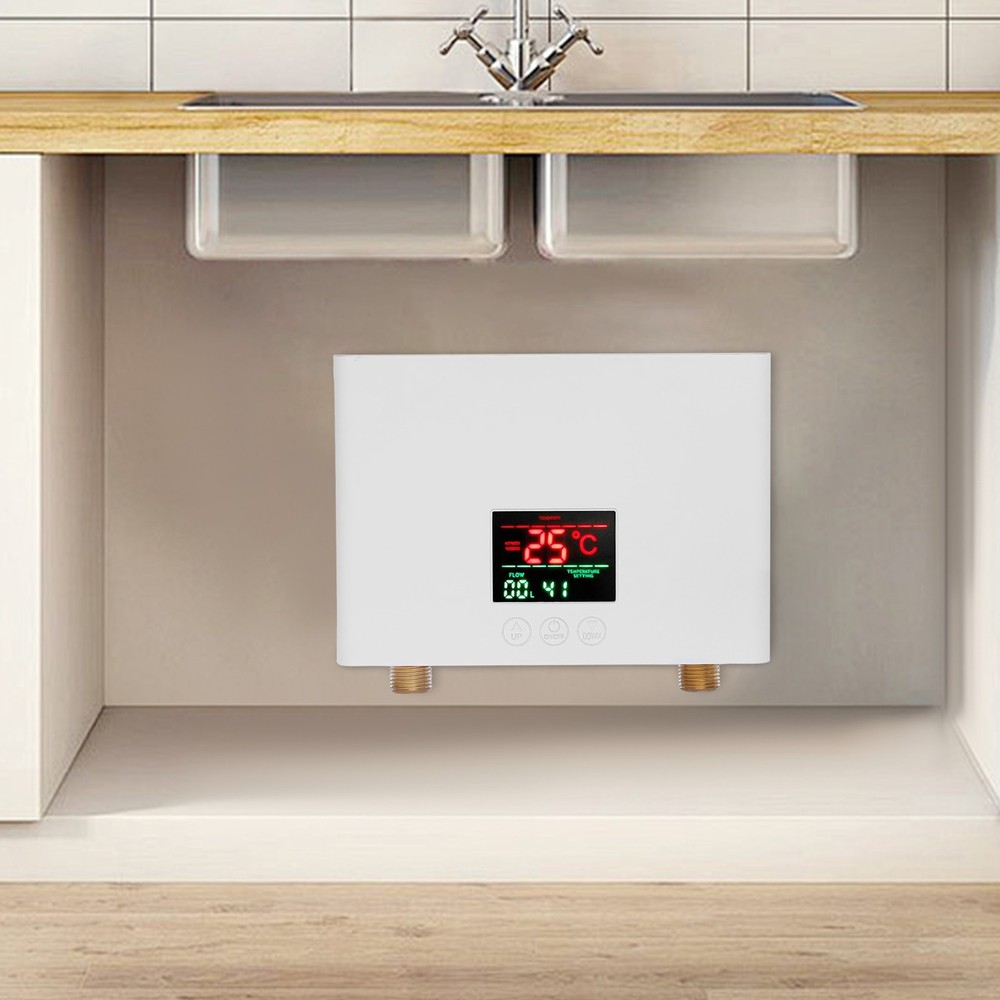 Electric Tankless On Demand House Shower Sink Instant Hot Water Heater 110V 3KW