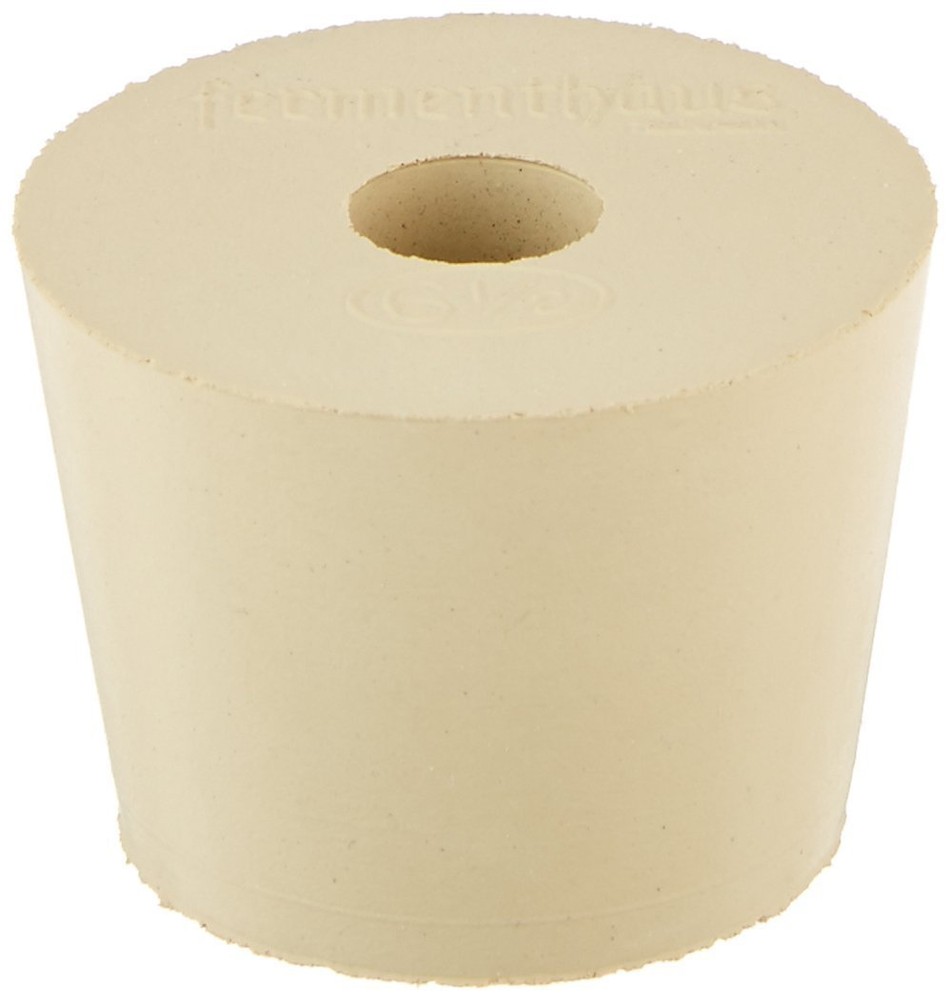 1 X Drilled Rubber Stopper #6.5 (Set of 3)
