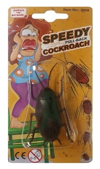 Speedy Pull Back Running Cockroach Prank Scary Gag Joke Bug Crawling Insect