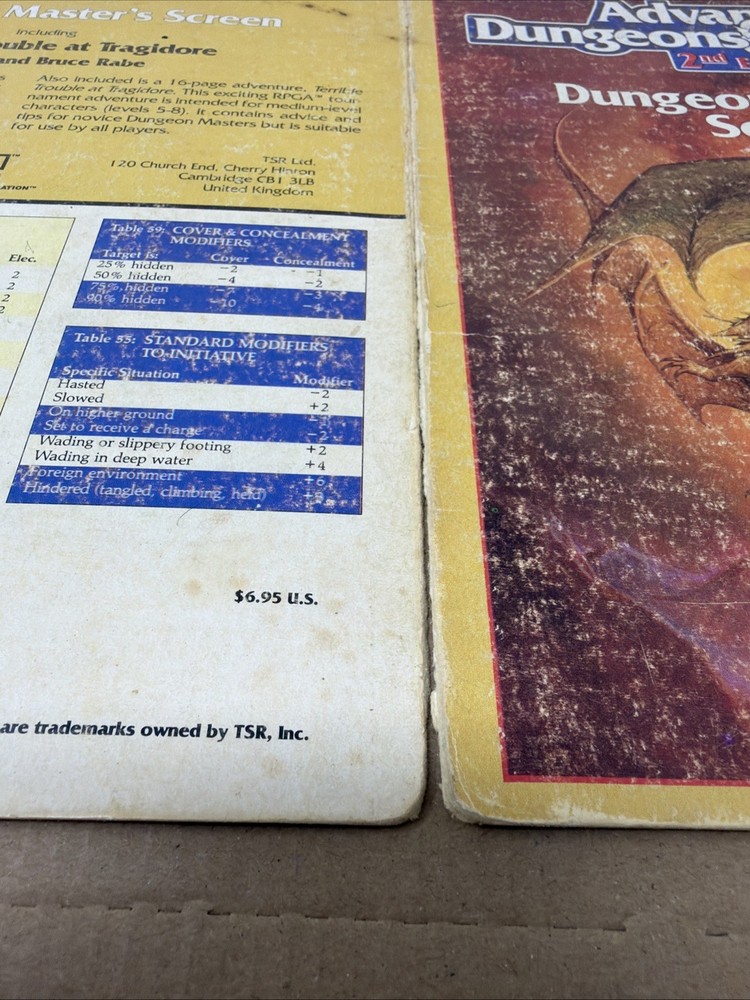 AD&D 2nd Ed Dungeon Master's Screen - Screen Only!