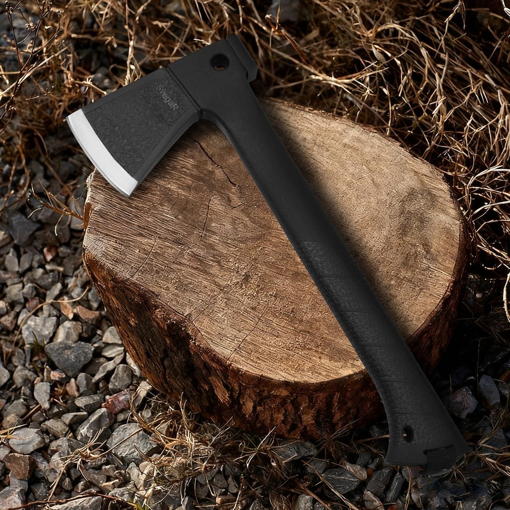 Camping Axe and Hatchet Multi-Tool – 14" Survival Outdoor Axe, Includes Hands...