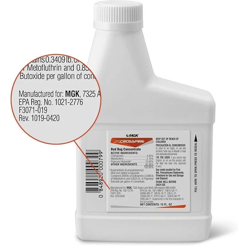 Crossfire Bed Bug Concentrate 13 oz MGK Insecticide Pest Control Bed Bug killer