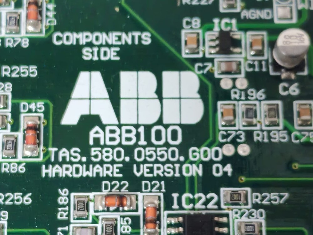 ABB 100 TAS.580.0550.G00 HARDWARE VERSION 04 BOARD ABB100