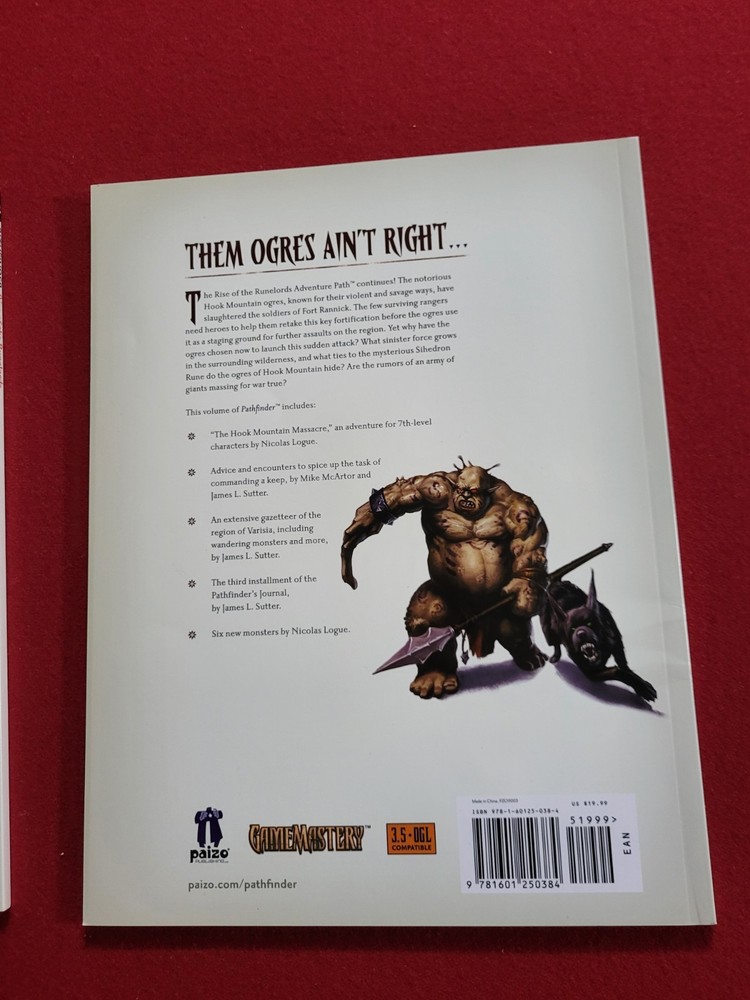 Pathfinder Adventure Path Rise Runelords 2nd and 3rd installment