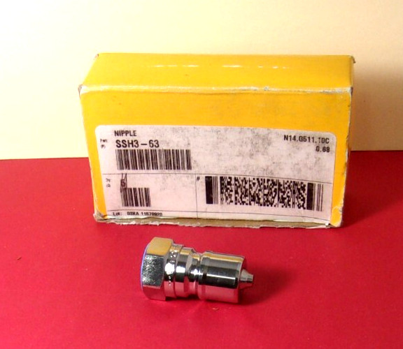 SSH3-63 PARKER Quick Coupler Nipple 3/8", New