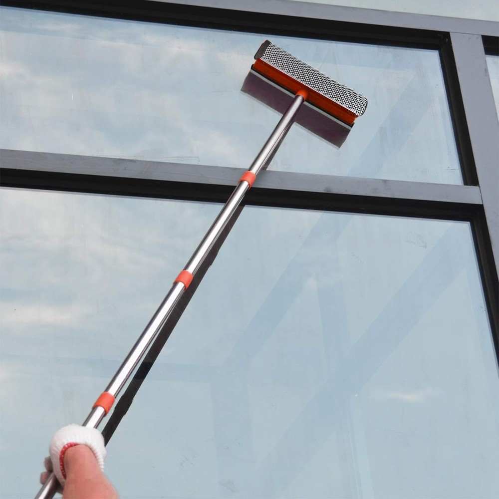Window Squeegee for Cleaning, Cleaner Tool 2 58", Red
