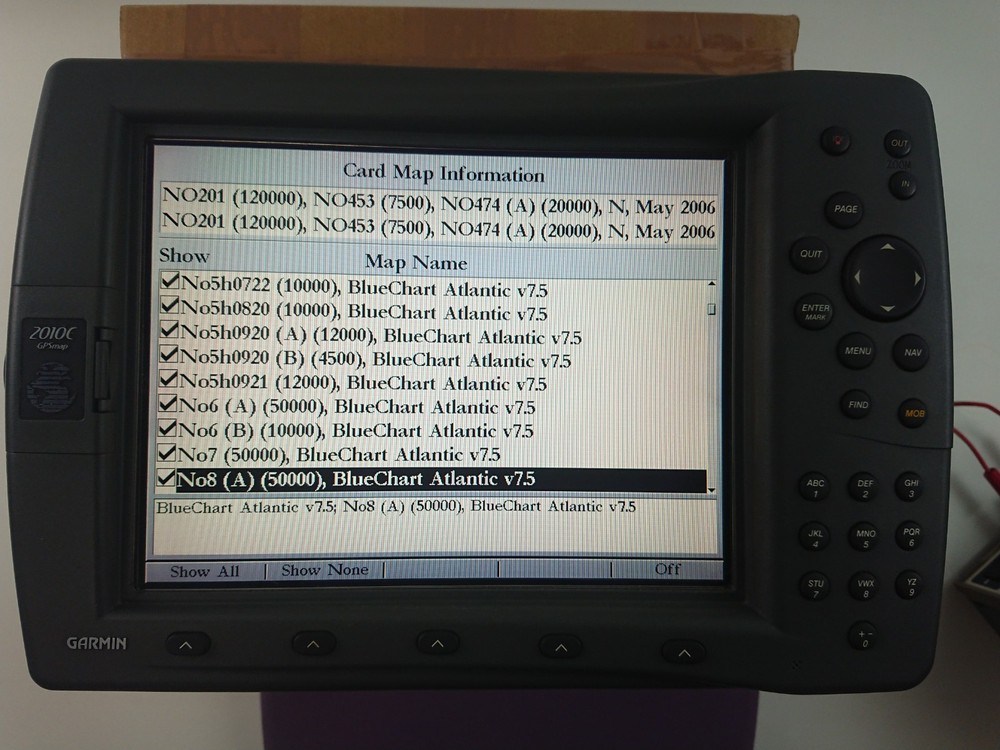 Garmin GPS 2010C GPSMAP Color Plotter Fishfinder Tested With BlueChart Data Card