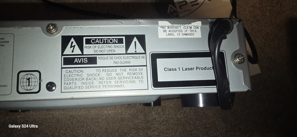 APEX AD-1010W DVD Player No Remote - Tested
