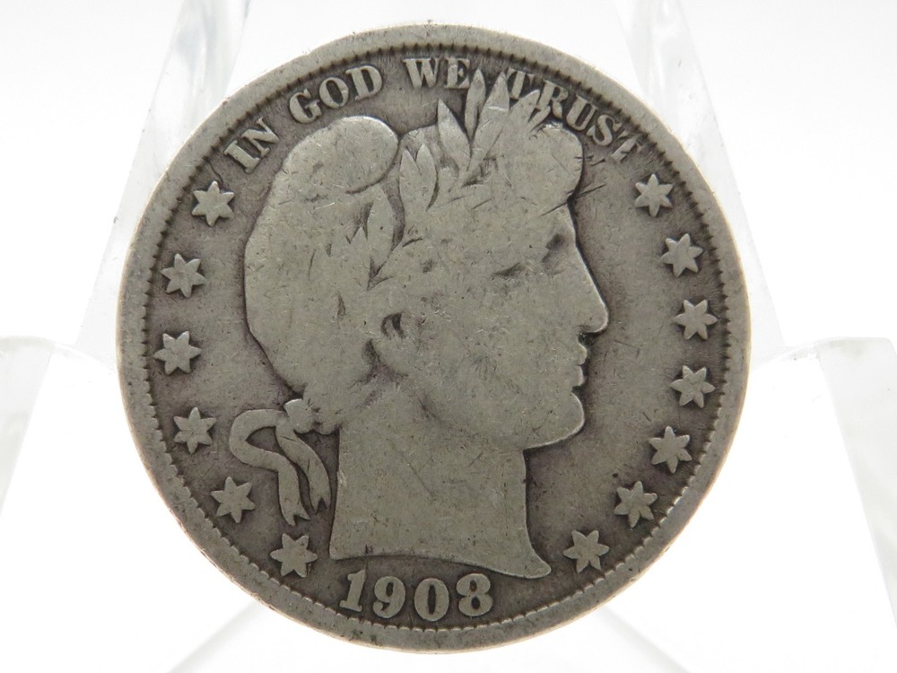 1908-O US BARBER HALF DOLLAR VERY GOOD CONDITION**