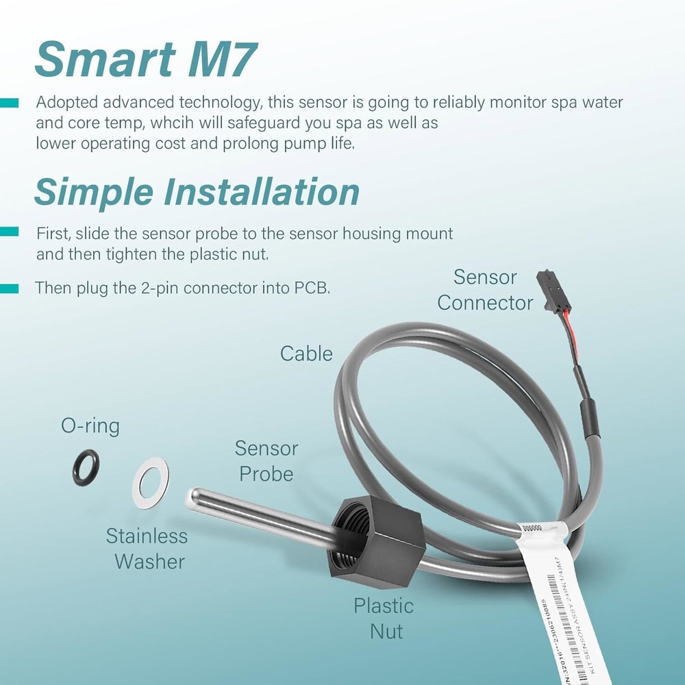 2 Pack M7 Temp/Hi Limit Sensor for Balboa Spa Heater M7 System