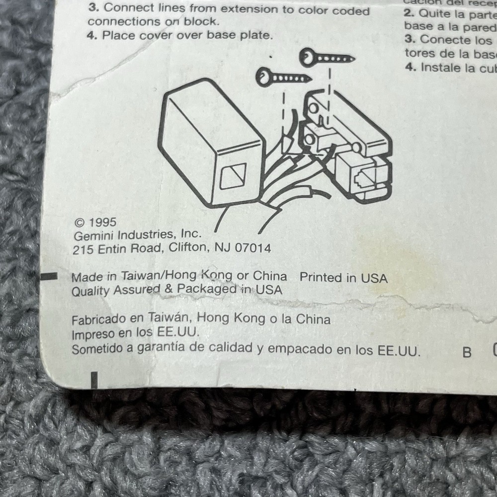 Vintage Gemini TA61 Modular Phone Jack Sealed Box