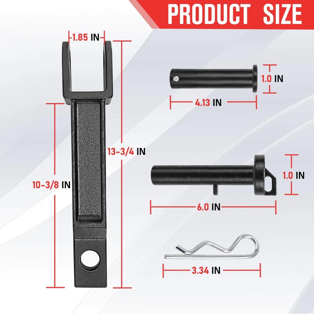 GDLIN A20-6014 Single Tow Hook with Pull Pin (A65-6008) and Frame Pin...