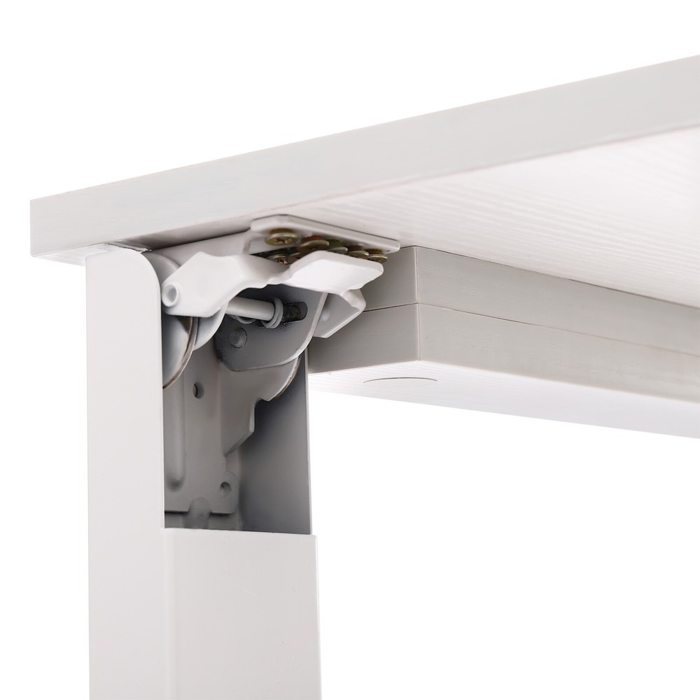 New L-Shape Modern Wall Mounted Foldable Table Wood Folding Dining Table White