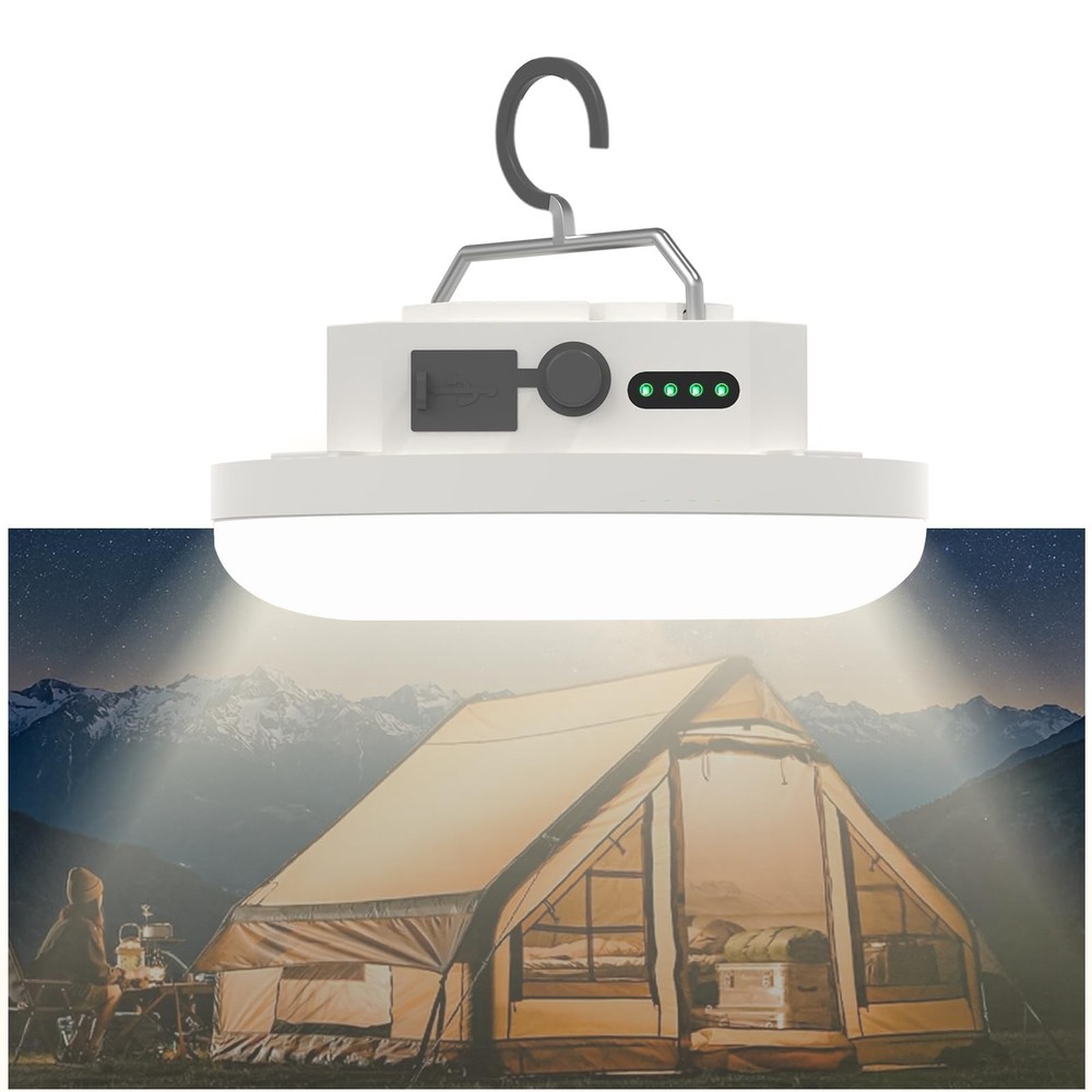 Tent Light – 4 Lighting Modes, 24-Hour Runtime, IPX5 30-White, White