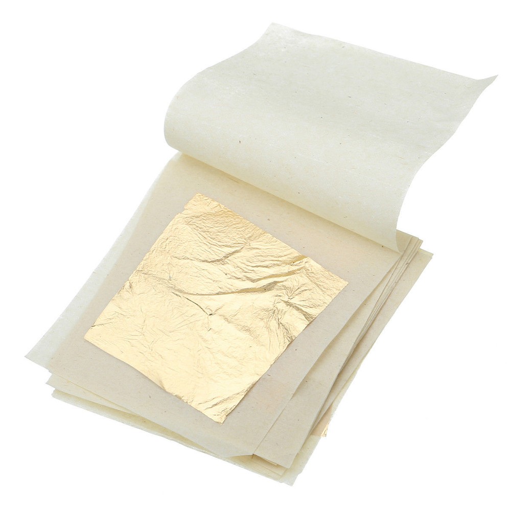 10PCS Golds Leaf Sheets Crafts 43*43mm