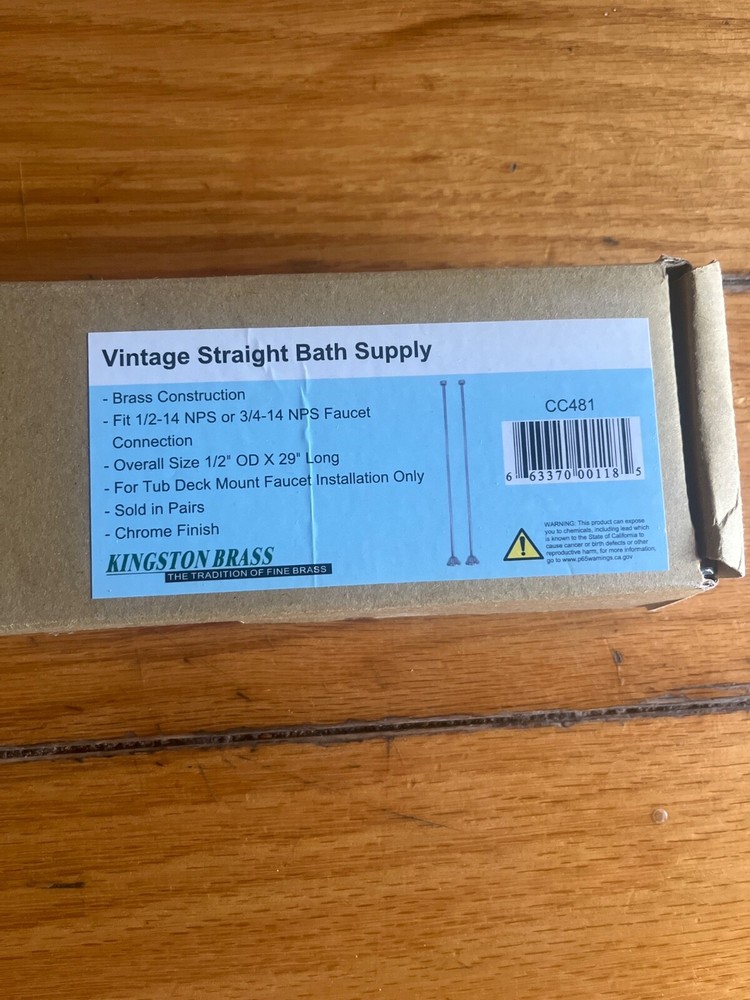 Vintage straight bath supply Kingston