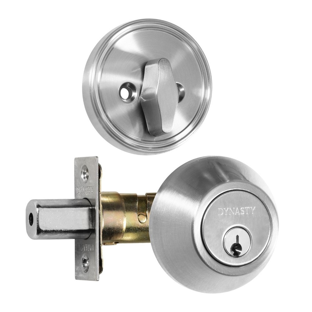 Dynasty Single Cylinder Deadbolt Satin Nickel