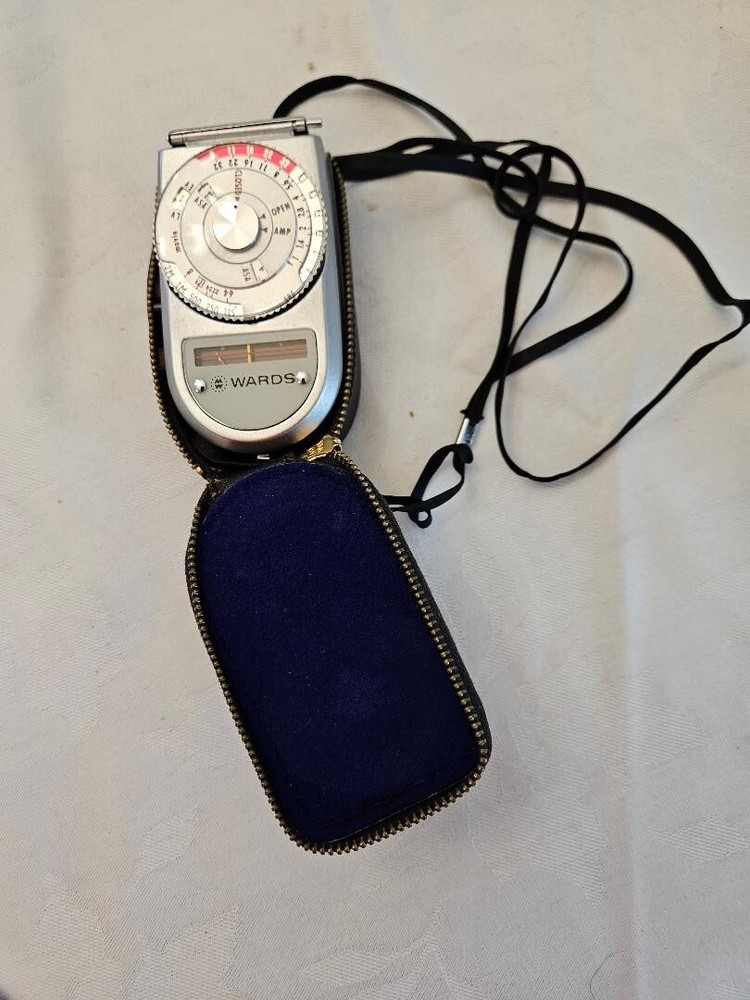 Vintage Wards Exposure Meter Original Leather Case 67-2183 Camera Light Meter