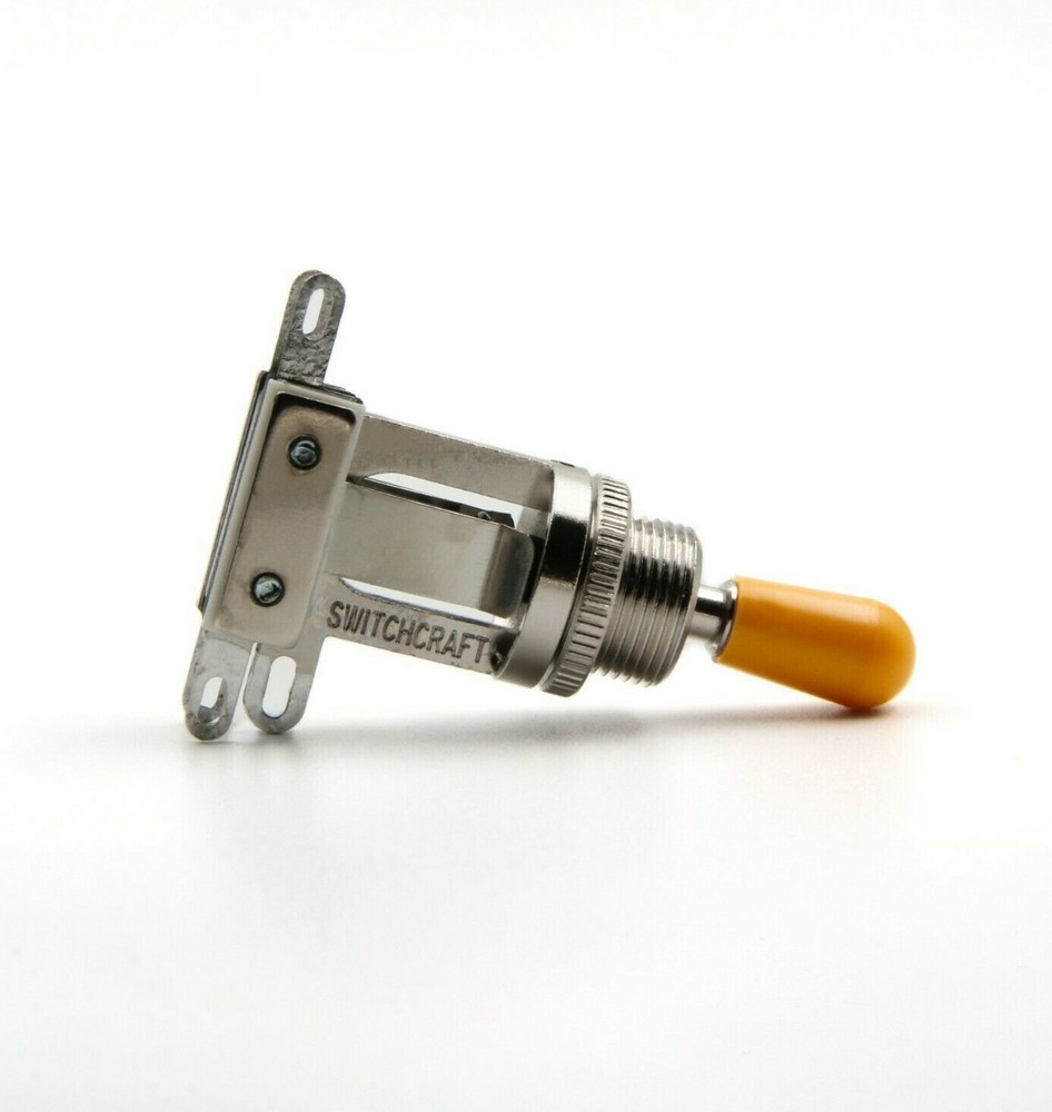 Switchcraft 3-Way Short Toggle Switch w/ Genuine Switchcraft Amber Tip