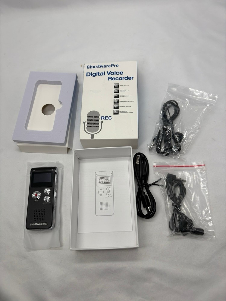 Professional Ghostware Pro Digital Voice Recorder 8gb Black New Open Box