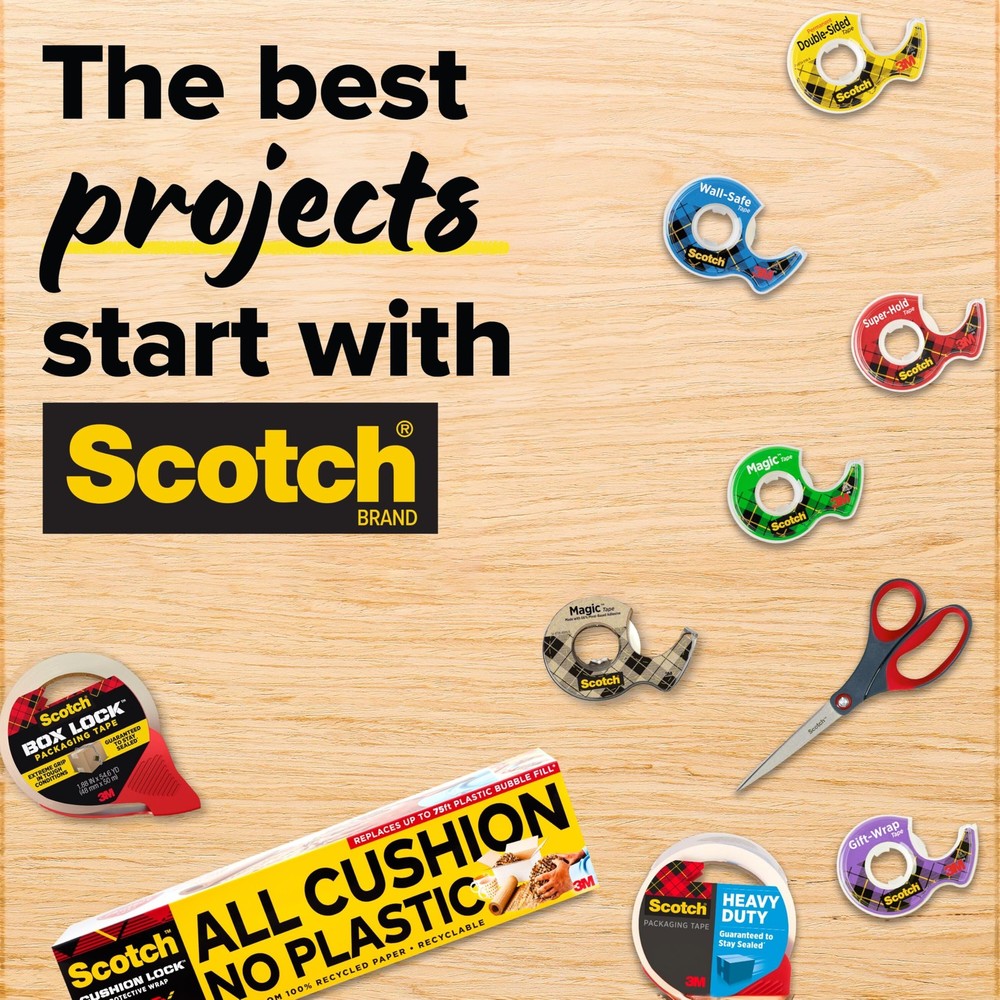 Scotch Super Hold Transparent Tape 2 Rolls Strong Adhesive Easy Application
